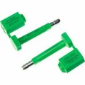 Cambridge Security Seals Global Industrial„¢ High Security Bolt Seal, Green, 50/Pack BLT20354
